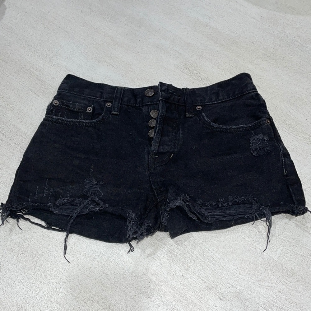 Black Jean shorts